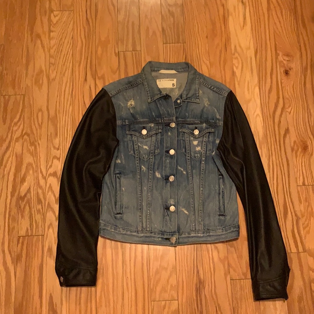 Rag & Bone Denim Distressed Jacket